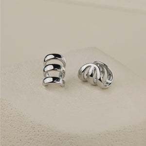 Layered Ear Cuff - Silver