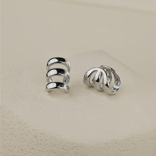 Layered Ear Cuff - Silver