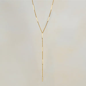 Lini Bar Lariat Necklace - Gold