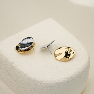 Two-Tone Disc Earrings