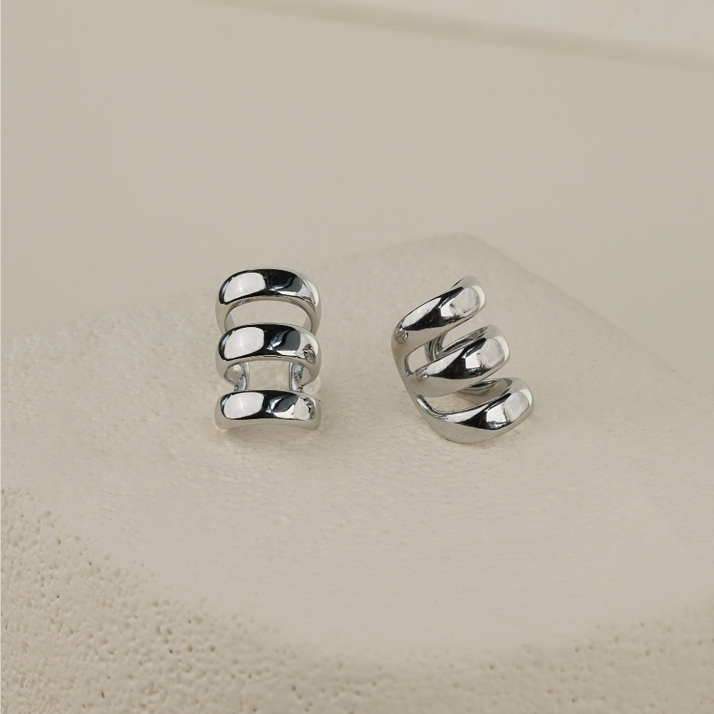 Layered Ear Cuff - Silver