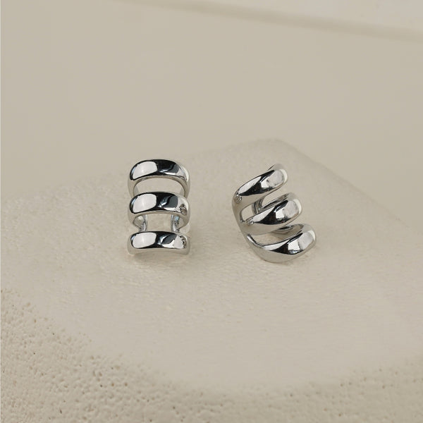 Layered Ear Cuff - Silver