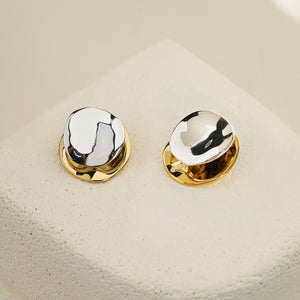 Two-Tone Disc Earrings