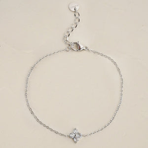 Clove White CZ Bracelet - Silver