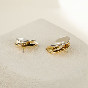 Two-Tone Disc Earrings